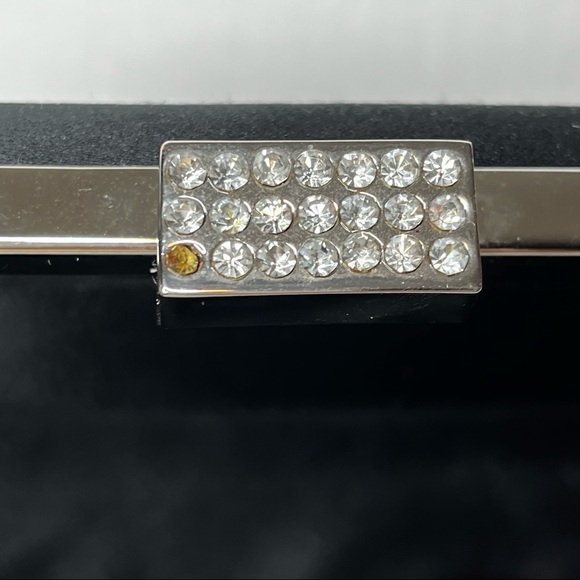 Kate Landry Black Evening Clutch Formal Handbag Gold Jeweled‎ Black Bag - Picture 7 of 11